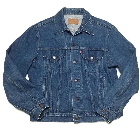 VINTAGE Levi's 506 Mid Wash Denim Trucker Jacket L - Picture 2 of 13